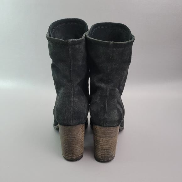 Dkode Women's Boho Black Suede Vintage Style Zippered Retro Ankle Boots US 9 - Picture 7 of 13